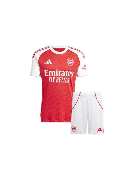 Kids-Arsenal-Home-Jersey-And-Shorts-25-26-Season