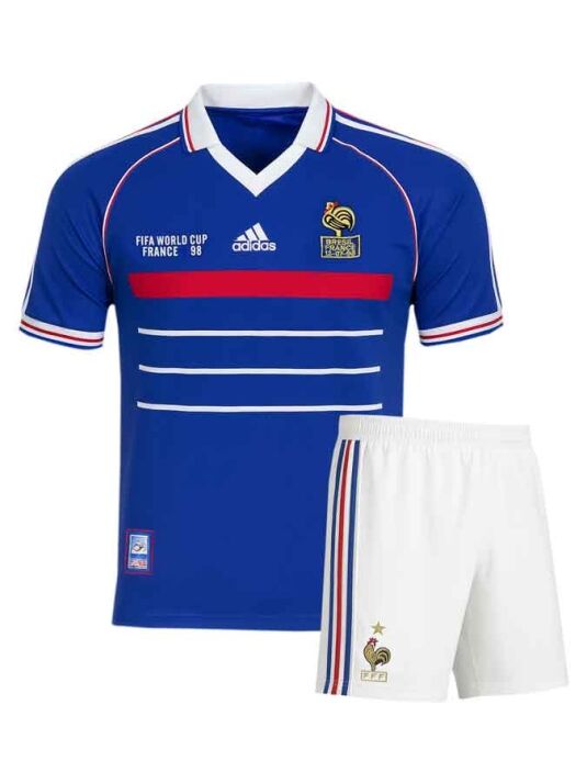 France-Home-1998-Worldcup-Retro-jersey-with-Shorts