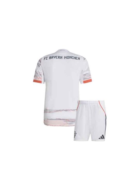 Kids-Bayern-Munich-Away-Jersey-And-Shorts-25-26-Season-Back Kids-Bayern-Munich-Away-Jersey-And-Shorts-25-26-Season-Back