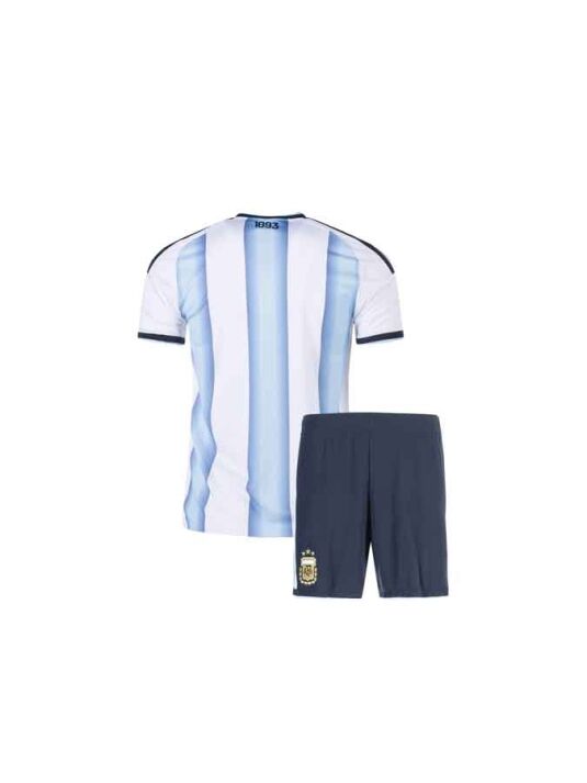 Kids-Argentina-Home-Jersey-And-Shorts-World-Cup-2026-Back Kids-Argentina-Home-Jersey-And-Shorts-World-Cup-2026-Back
