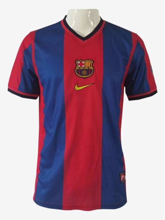 Barcelona-Home-Retro-Jersey-1998-1999-Season-1 Barcelona Jersey1998-1999