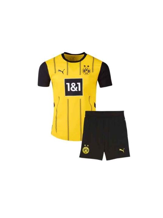 Kids-Borussia-Dortmund-Home-Jersey-And-Shorts-24-25-Season Kids-Borussia-Dortmund-Home-Jerse