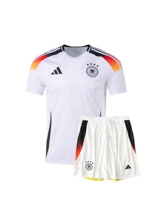 Kids-Germany-Home-Jersey-And-Shorts-24-25-Season Kids-Germany-Home-Jersey-And-Shorts-24-25-Season