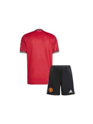 Kids-Manchester-United-Home-Jersey-And-Shorts-25-26-Season-Back