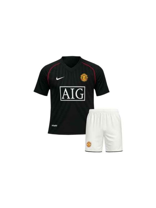 Kids-Manchester-United-Away-Retro-Jersey-With-Shorts-07-08-Season Kids-Manchester-United-Away-Retro-Jersey-With-Shorts-07-08-Season