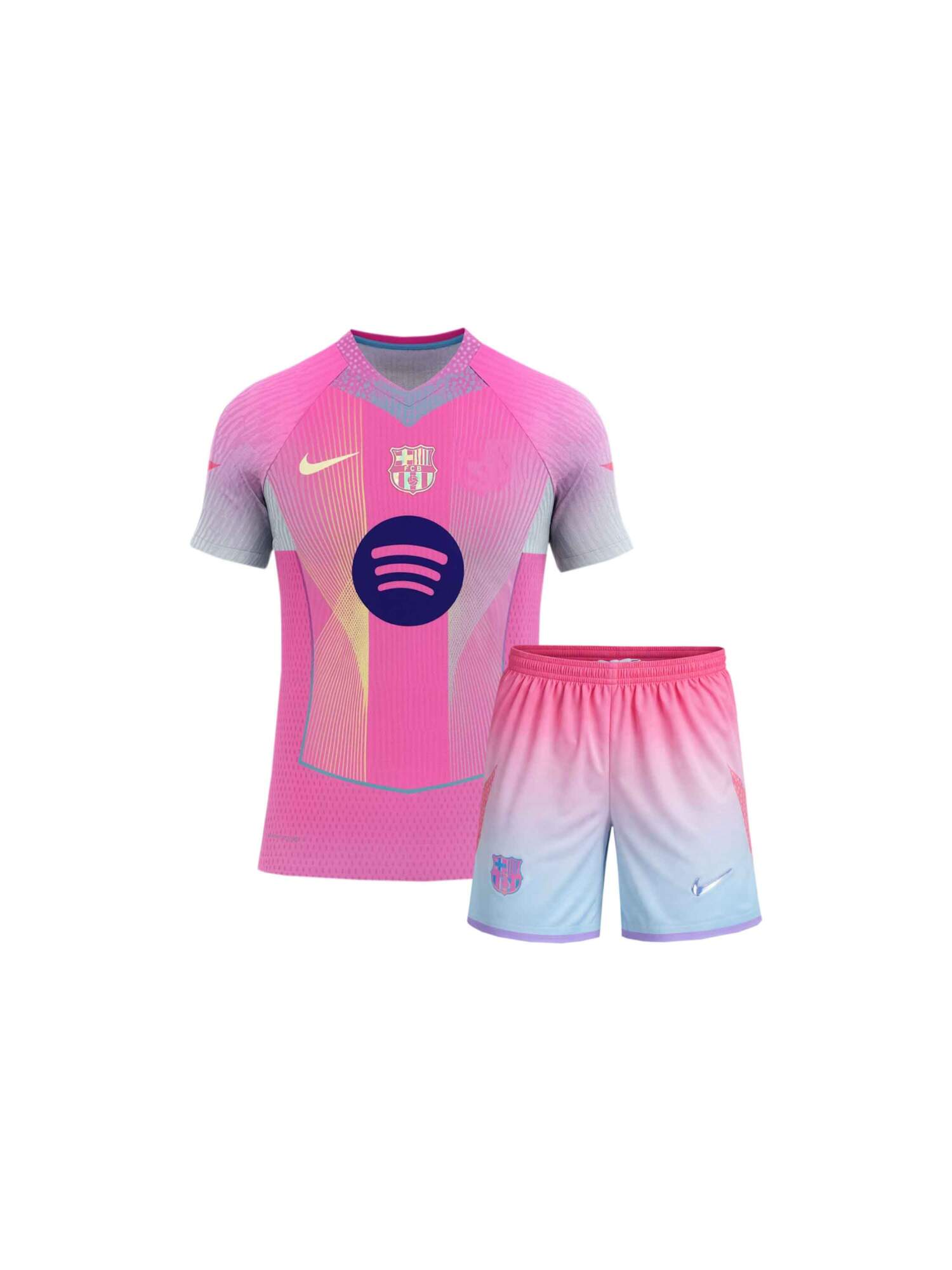 Kids-Barcelona-Pink-Special-Edition-Jersey-With-Shorts-25-26-Season