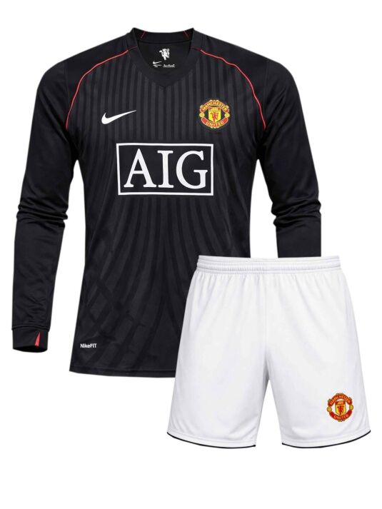 Manchester-United-Away-Long-Sleeves-Retro-Jersey-And-Shorts-2007-08-Season Manchester-United-Away-Long-Sleeves-Retro-Jersey-And-Shorts-2007-08-Season