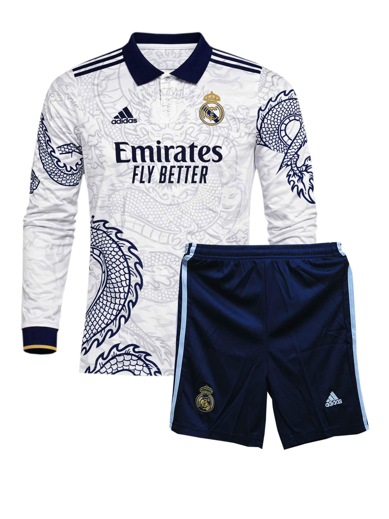 Real-Madrid-Dragon-Edition-White-Jersey-And-Shorts-23-24-Season-Long-Sleeves Real-Madrid-Dragon-Edition-White-Jersey-And-Shorts-23-24-Season-Long-Sleeves