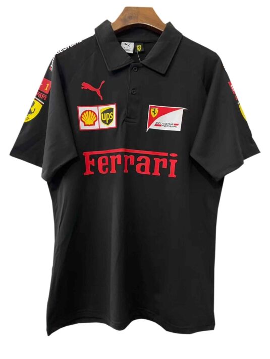 Scuderia-Ferrari-F1-2025-Black-Polo-Jersey Scuderia-Ferrari-F1-2025-Black-Polo-Jersey