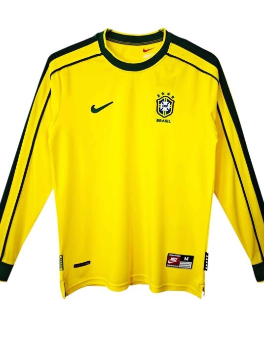 Brazil-Home-Retro-Jersey-Long-Sleeves-1998-World-Cup Brazil-Home-Retro-Jersey-Long-Sleeves-1998-World-Cup