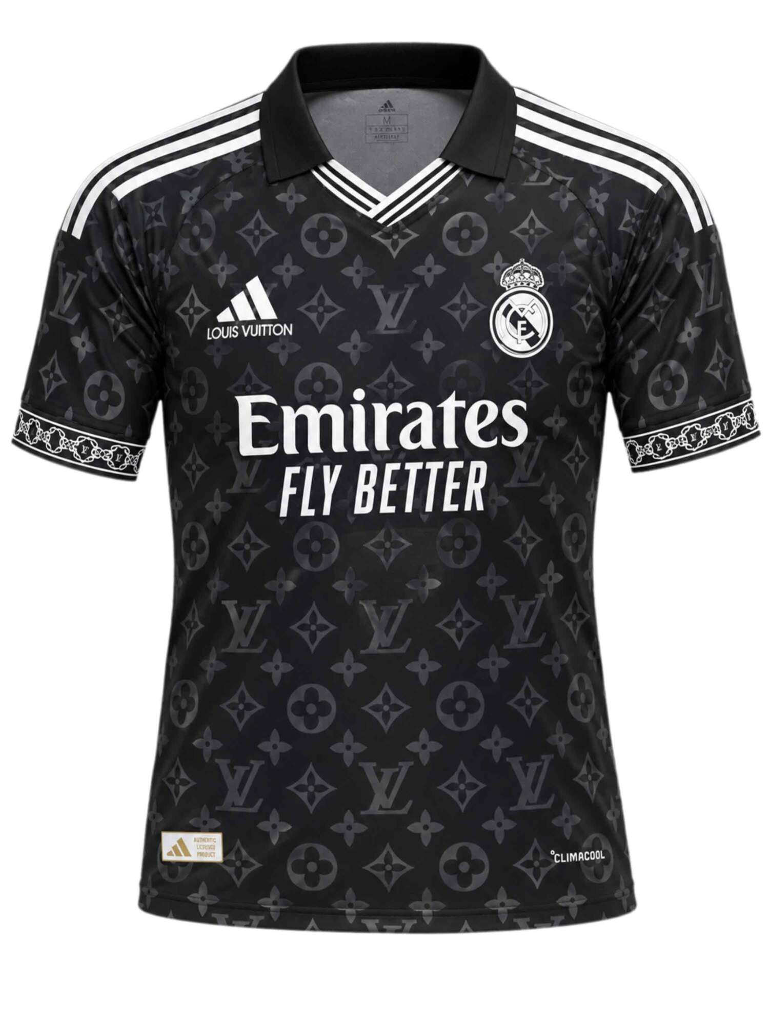 Real Madrid X Louis Vuitton Black Jersey 26-27 Season Player Version Real Madrid X Louis Vuitton Black Jersey 26-27 Season Player Version