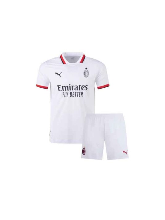Kids-AC-Milan-Away-Jersey-And-Shorts-24-25-Season
