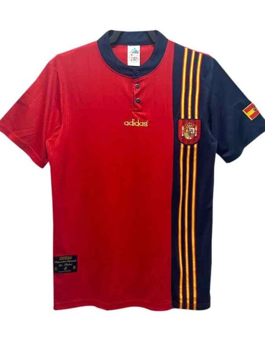 Spain-Home-Retro-Jersey-1996-Season Spain-Home-Retro-Jersey-1996-Sea