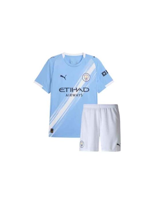 Kids-Manchester-City-Home-Jersey-And-Shorts-25-26-Season