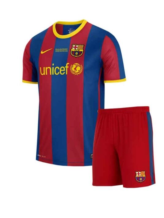 Barcelona-Home-10-11-Retro-Jersey-With-Shorts
