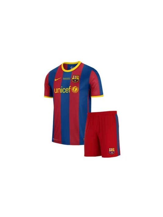 Kids-Barcelona-Home-10-11-Retro-Jersey-With-Shorts
