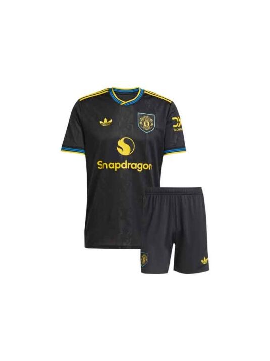 Kids-Manchester-United-Third-Jersey-And-Shorts-25-26-Season