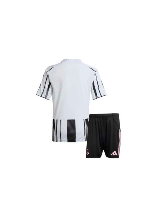 Kids-Juventus-Home-Jersey-And-Shorts-25-26-Season-Back Kids-Juventus-Home-Jersey-And-Shorts-25-26-Season-Back