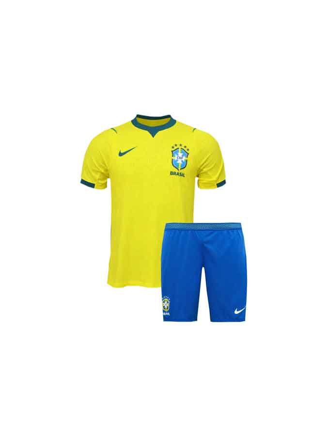 Kids-Brazil-Home-Jersey-And-Shorts-World-Cup-2026 Kids-Brazil-Home-Jersey-And-Shorts-World-Cup-2026