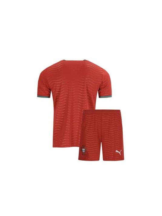 Kids-Portugal-Home-Jersey-And-Shorts-World-Cup-2026-Back Kids-Portugal-Home-Jersey-And-Shorts-World-Cup-2026-Back
