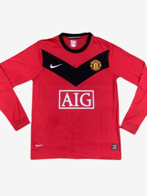 Manchester United Home Long Sleeves Retro Jersey 09-10 Season
