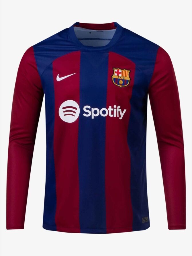Barcelona-Home-Long-Sleeve-Jersey-23-24-Season-Front-01