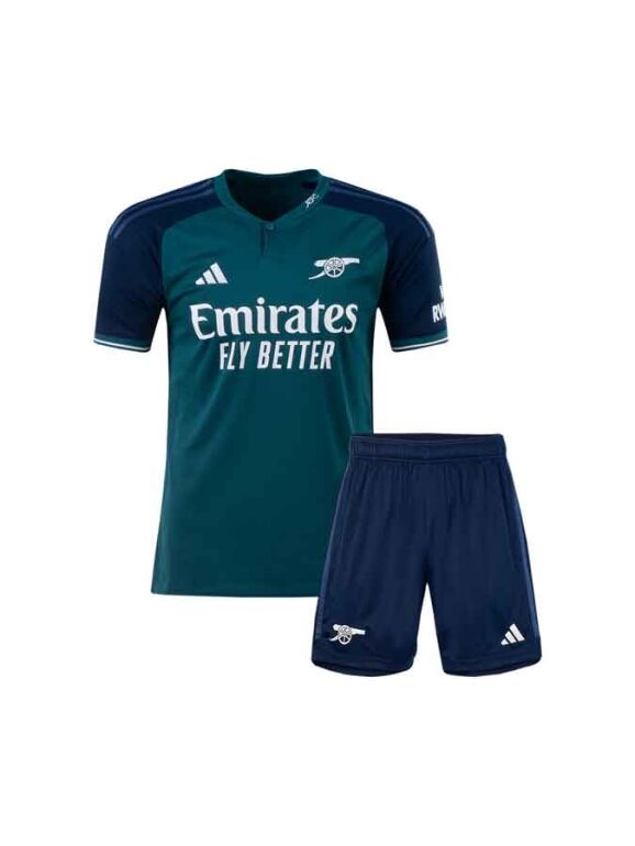 Kids-Arsenal-Third-Jersey-And-Shorts-23-24-Season-Premium-Front