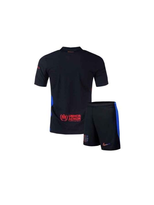 Kids-Barcelona-Away-Jersey-And-Shorts-24-25-Season-Back Kids-Barcelona-Away-Jersey-And-Shorts-24-25-Season-Back