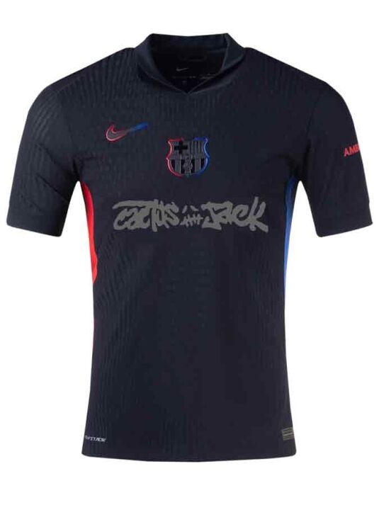 Barcelona-Away-X-Travis-Scott-Cactus-Jack-Jersey-24-25-Season-All-Black Barcelona-Away-X-Travis-Scott-Cactus-Jack-Jersey-24-25-Season-All-Black