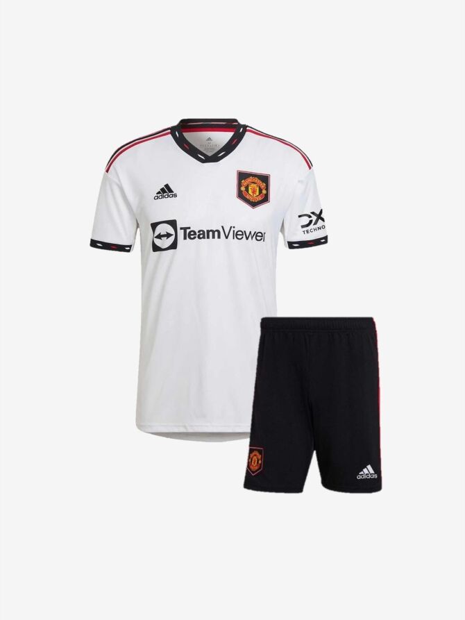 Kids-Manchester-United-Away-Football-Jersey-And-Shorts-22-23-Season