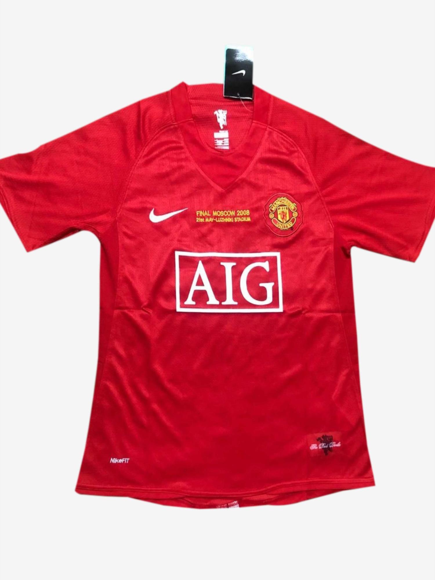 Manchester United Home Champions League Retro Jersey 07-08 Season Manchester United Home Champions League Retro Jersey 07-08 Season