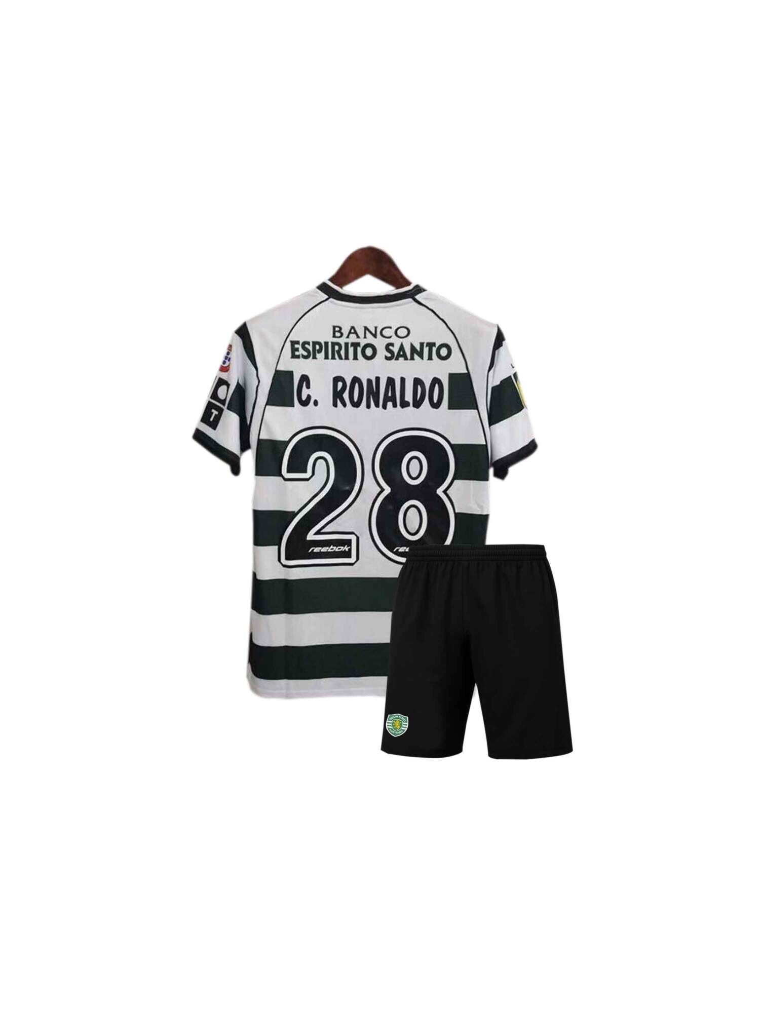 Kids-Sporting-Lisbon-Home-Retro-Jersey-With-Shorts-02-03-Season-Back Kids-Sporting-Lisbon-Home-Retro-Jersey-With-Shorts-02-03-Season-Back