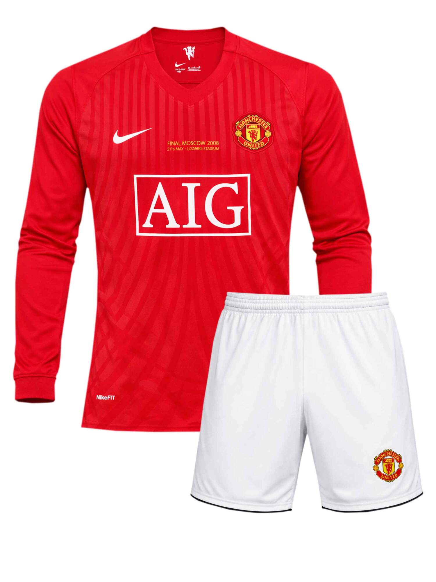 Manchester-United-Home-Long-Sleeves-Retro-Jersey-And-Shorts-2007-08-Season Manchester-United-Home-Long-Sleeves-Retro-Jersey-And-Shorts-2007-08-Season