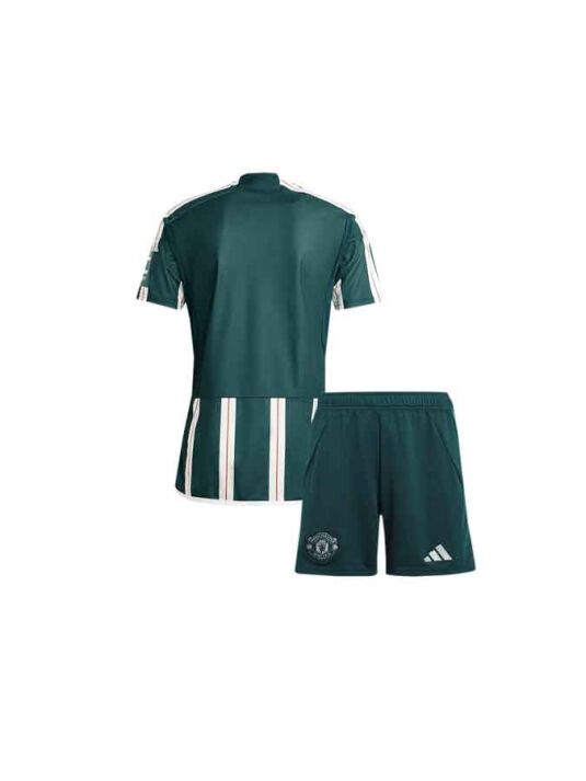 Kids-Manchester-United-Away-Jersey-And-Shorts-23-24-Season-Back Kids-Manchester-United-Away-Jersey-And-Shorts-23-24-Season-Back