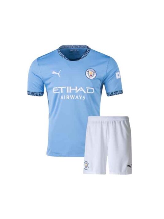Kids-Manchester-City-Home-Jersey-And-Shorts-24-25-Season Kids-Manchester-City-Home-Jersey-And-Shorts-24-25-Season