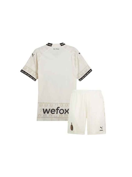Kids-AC-Milan-X-Pleasures-Jersey-And-Shorts-Light-23-24-Season-Back Kids-AC-Milan-X-Pleasures-Jersey-And-Shorts-Light-23-24-Season-Back