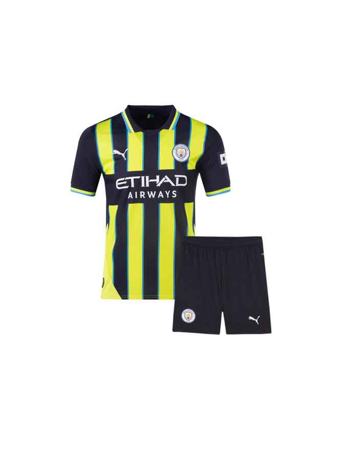 Kids-Manchester-City-Away-Jersey-And-Shorts-24-25-Season Kids-Manchester-City-Away-Jersey-And-Shorts-24-25-Season