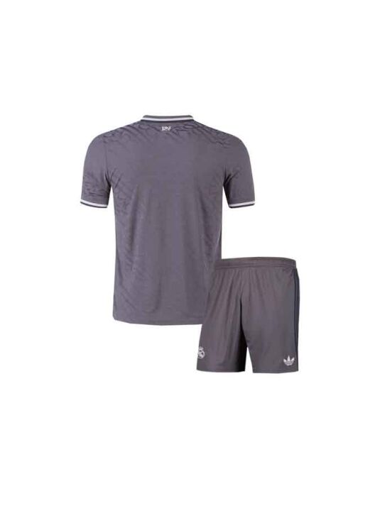 Kids-Real-Madrid-Third-Jersey-And-Shorts-24-25-Season-Back Kids-Real-Madrid-Third-Jersey-And-Shorts-24-25-Season-Back