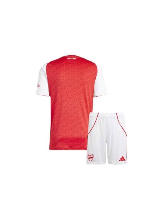 Kids-Arsenal-Home-Jersey-And-Shorts-25-26-Season-Back Kids-Arsenal-Home-Jersey-And-Shorts-25-26-Season-Back