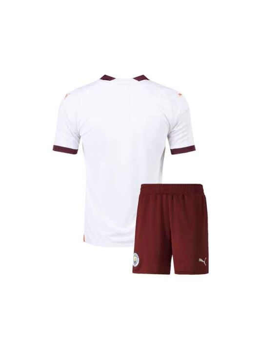 Kids-Manchester-City-Away-Jersey-And-Shorts-23-24-Season-Back Kids-Manchester-City-Away-Jersey-And-Shorts-23-24-Season-Back