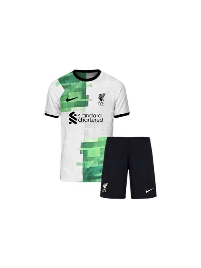 Kids-Liverpool-Away-Jersey-And-Shorts-23-24-Season-Premium-Front