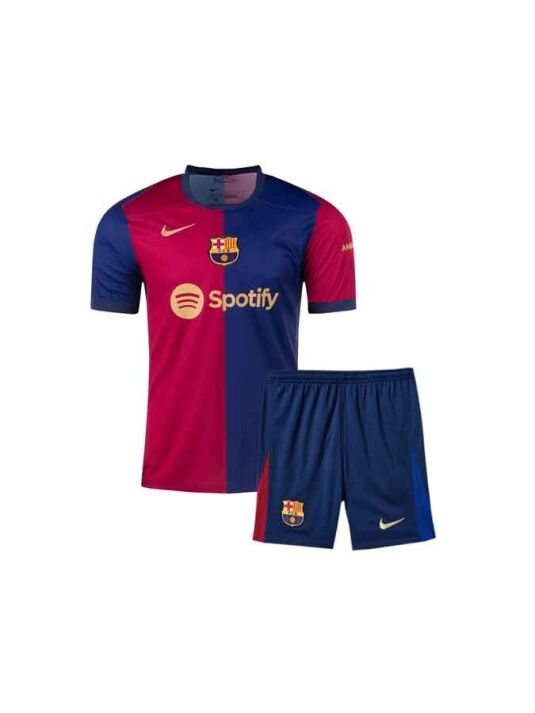 Kids-Barcelona-Home-Jersey-And-Shorts-24-25-Season Kids-Barcelona-Home-Jersey-And-Sh