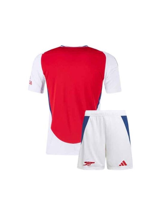 Kids-Arsenal-Home-Jersey-And-Shorts-24-25-Season-Back Kids-Arsenal-Home-Jersey-And-Shorts-24-25-Season-Back