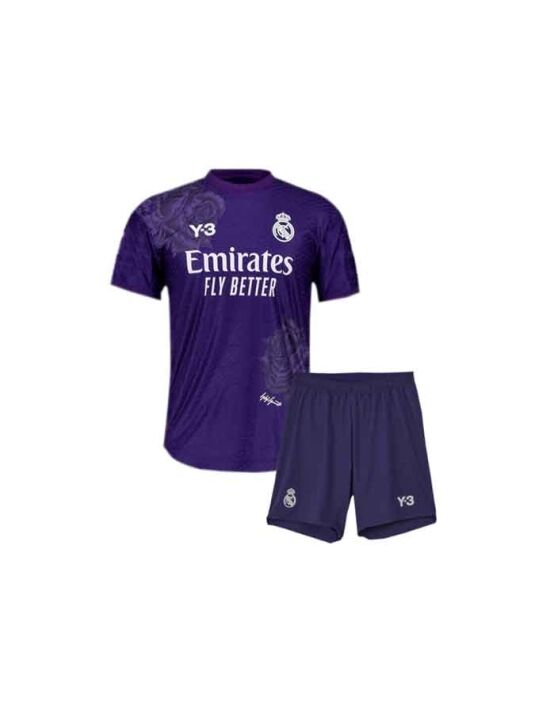 Kids-Real-Madrid-Y3-Jersey-And-Shorts-Special-Edition-23-24-Season