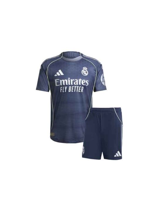 Kids-Real-Madrid-Away-Jersey-And-Shorts-25-26-Season
