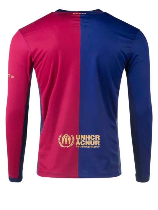 Barcelona-Home-Jersey-Long-Sleeves-24-25-Season-Back Barcelona-Home-Jersey-Long-Sleeves-24-25-Season-Back