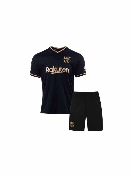 Kids-Barcelona-Away-Football-Jersey-And-Shorts-20-21-Season