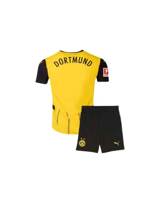 Kids-Borussia-Dortmund-Home-Jersey-And-Shorts-24-25-Season-Back Kids-Borussia-Dortmund-Home-Jersey-And-Shorts-24-25-Season-Back