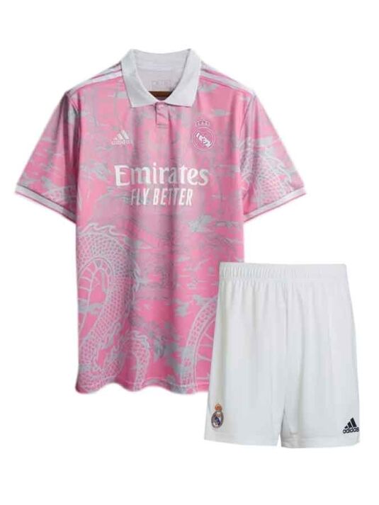 Real-Madrid-Pink-Dragon-Jersey-And-Shorts-23-24-Season-Front